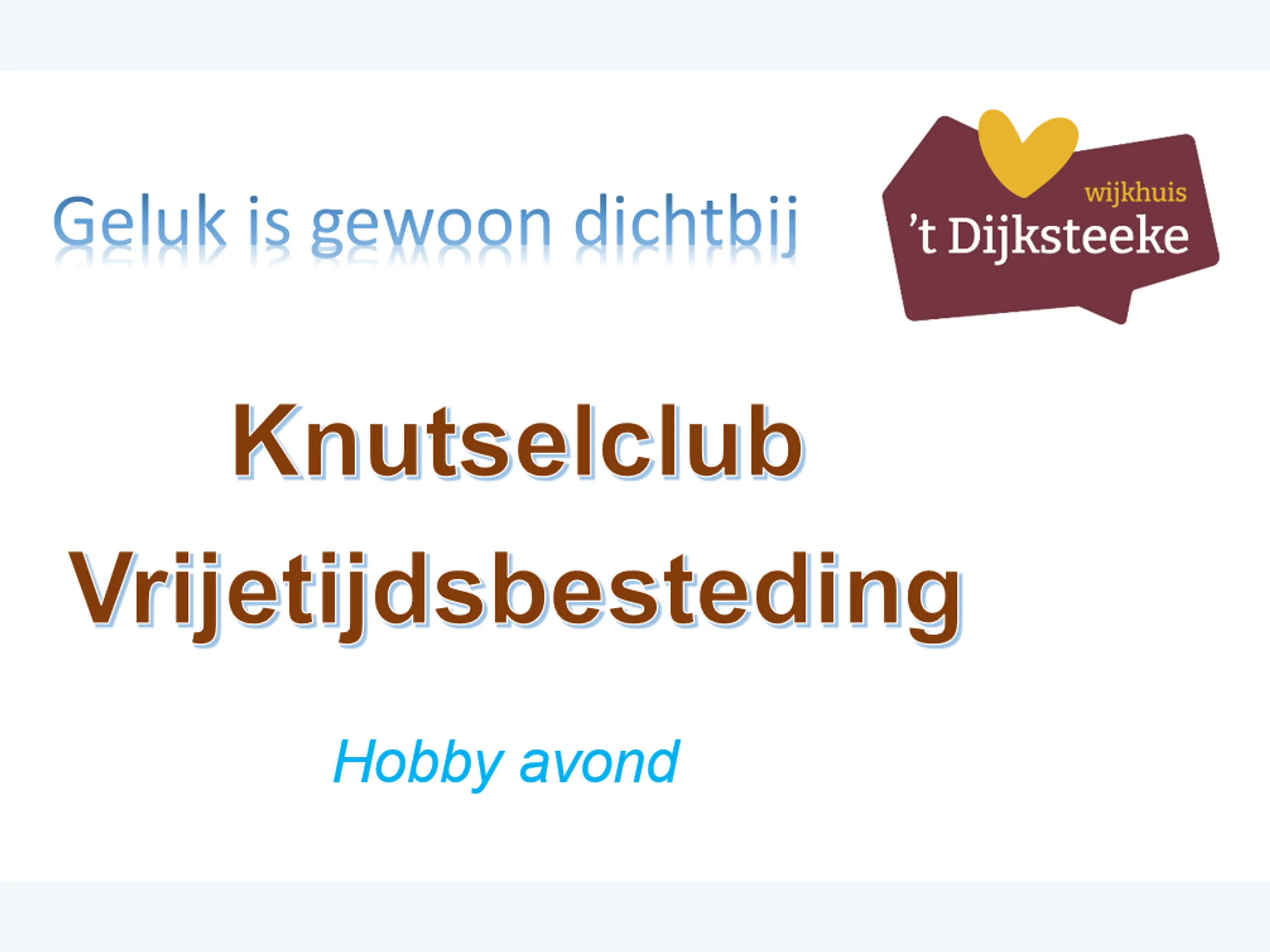 Afbeelding voor activiteit: Knutselclub voor mensen met een beperking