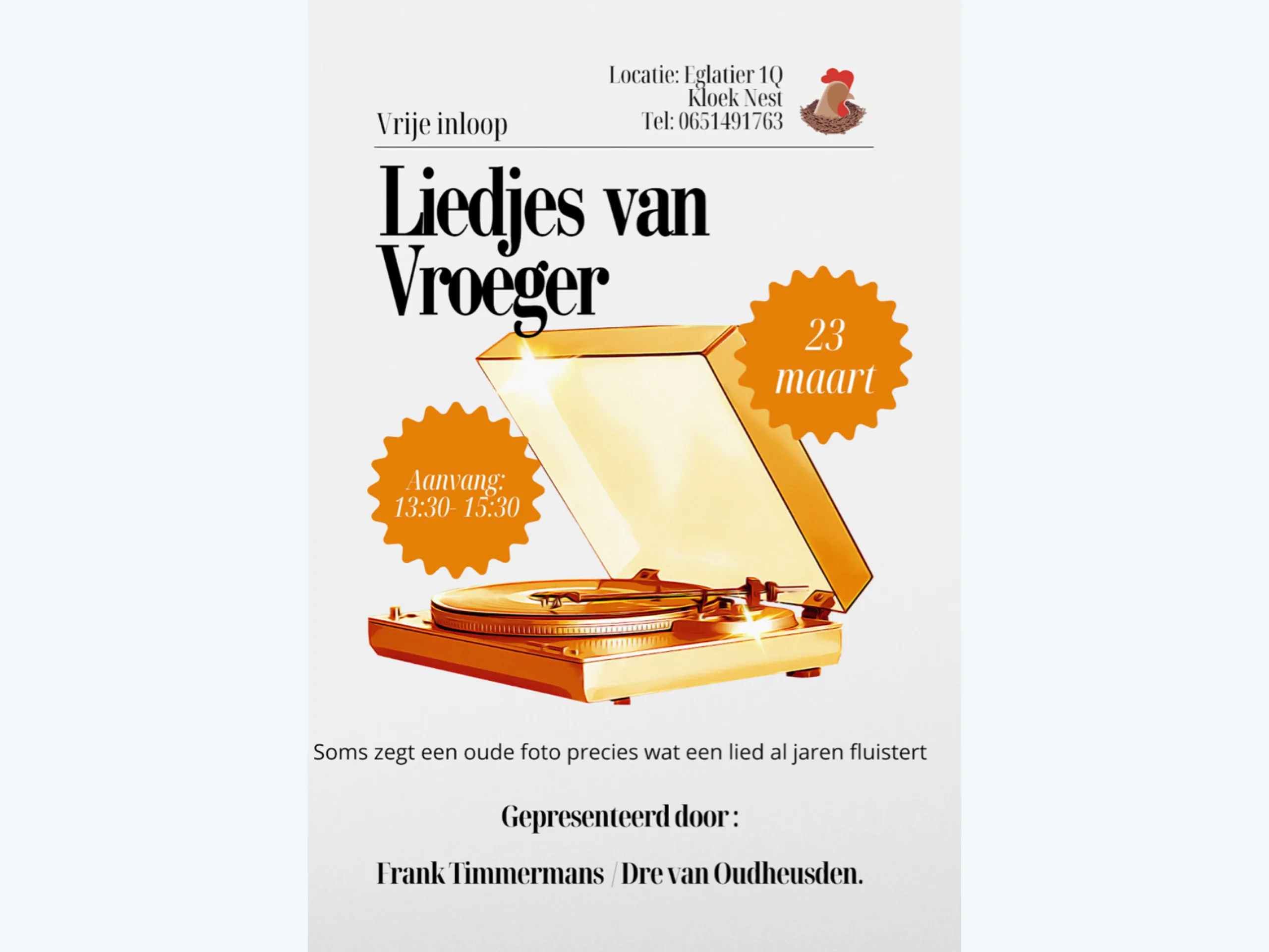 Afbeelding voor activiteit: Liedjes van vroeger