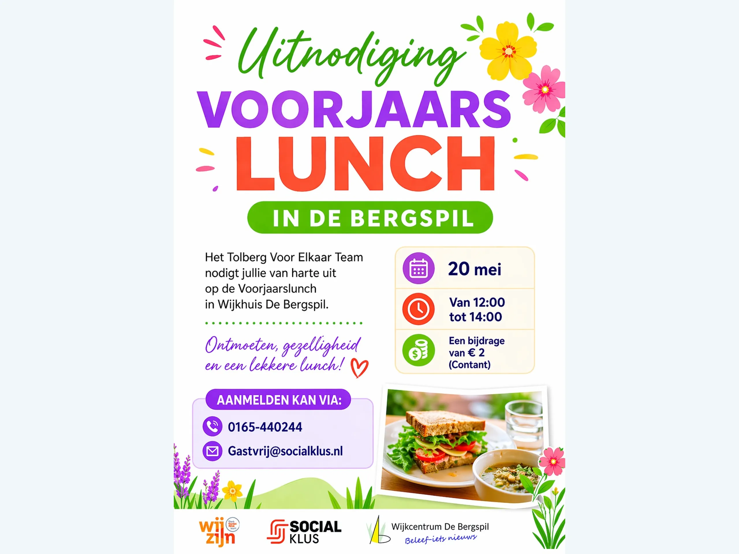 Afbeelding voor activiteit: Voorjaarslunch Tolberg (VOL)