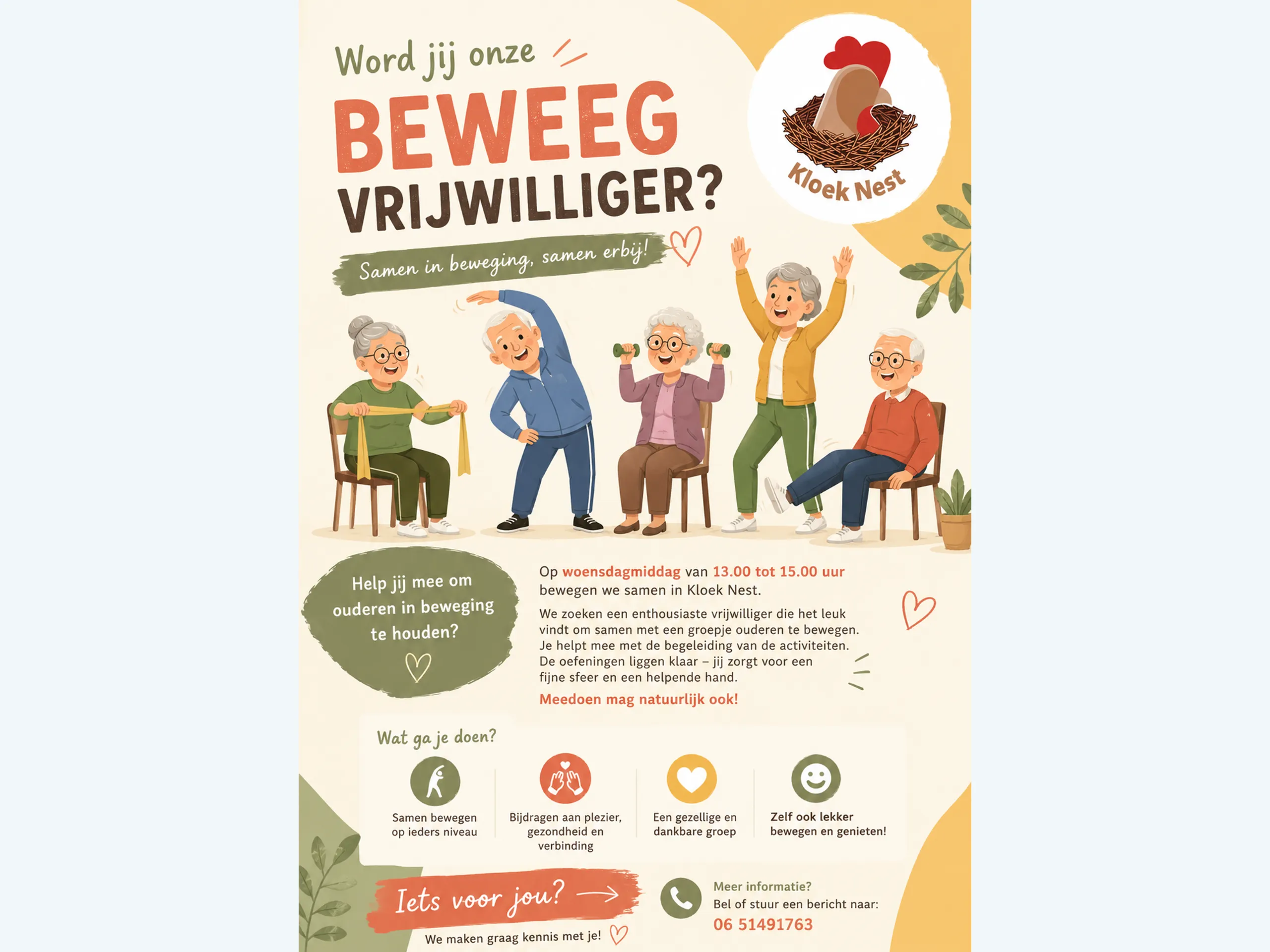 Afbeelding voor activiteit: Beweeg vrijwilliger