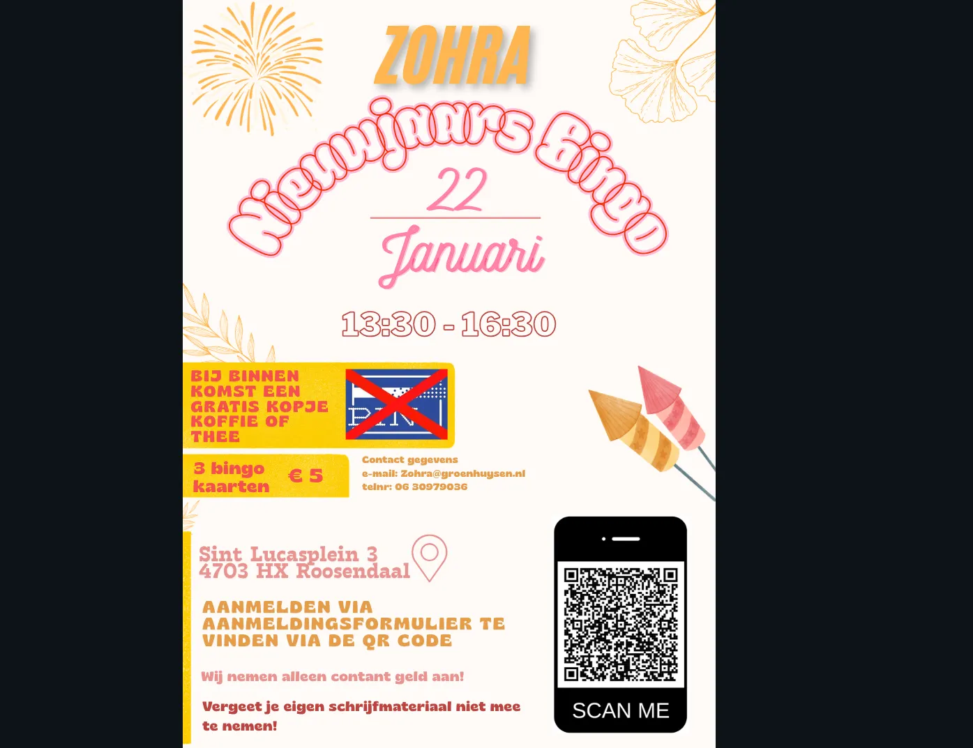 Afbeelding voor activiteit: Nieuwjaars Bingo 