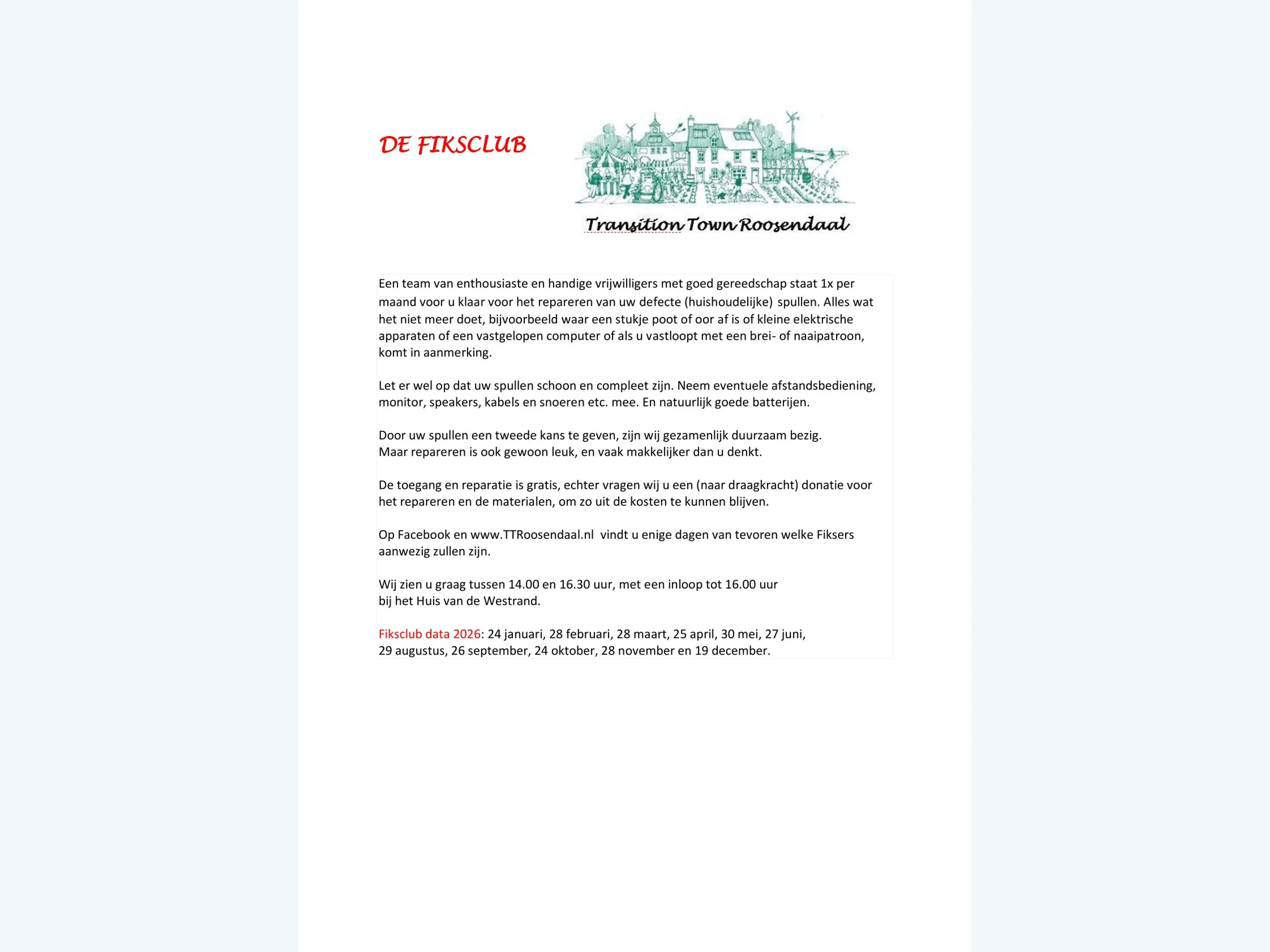 Afbeelding voor activiteit: Fiksclub