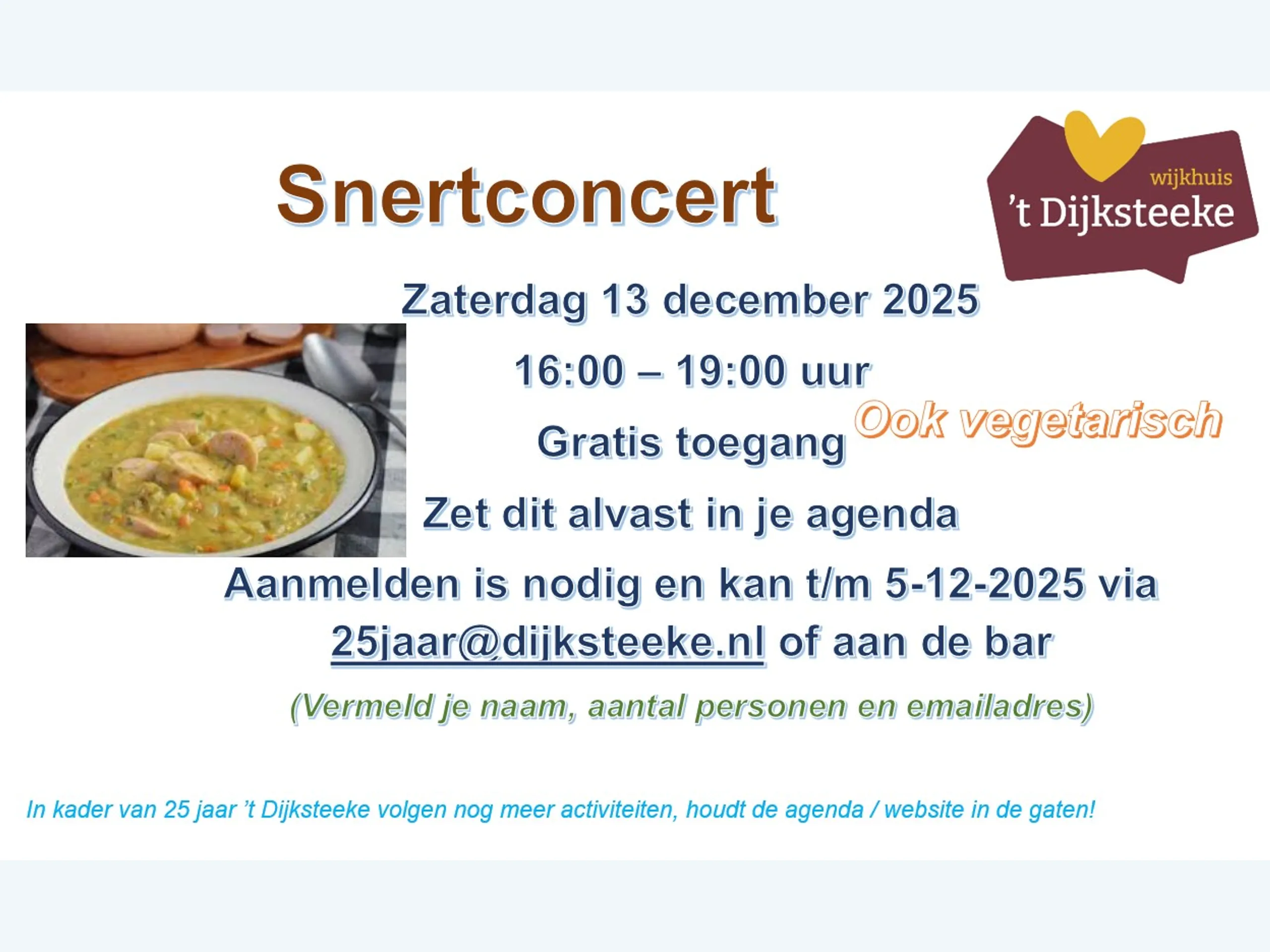 Afbeelding voor activiteit: Snertconcert