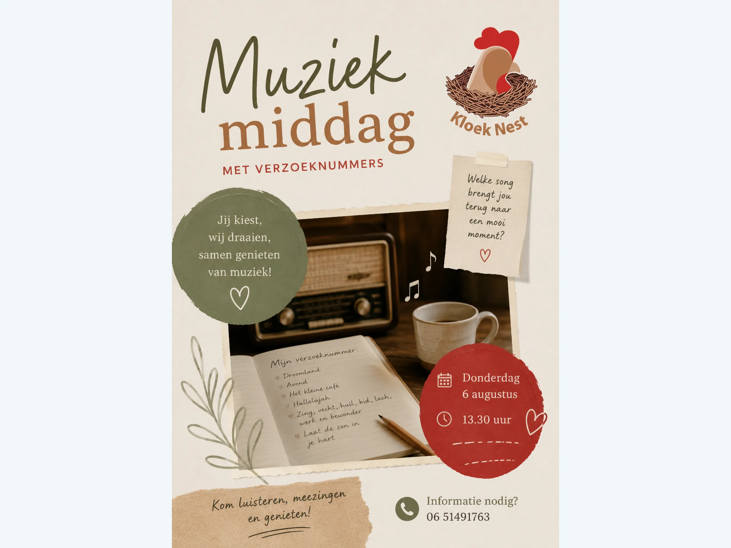Afbeelding voor activiteit: muziekmiddag met verzoeknummers