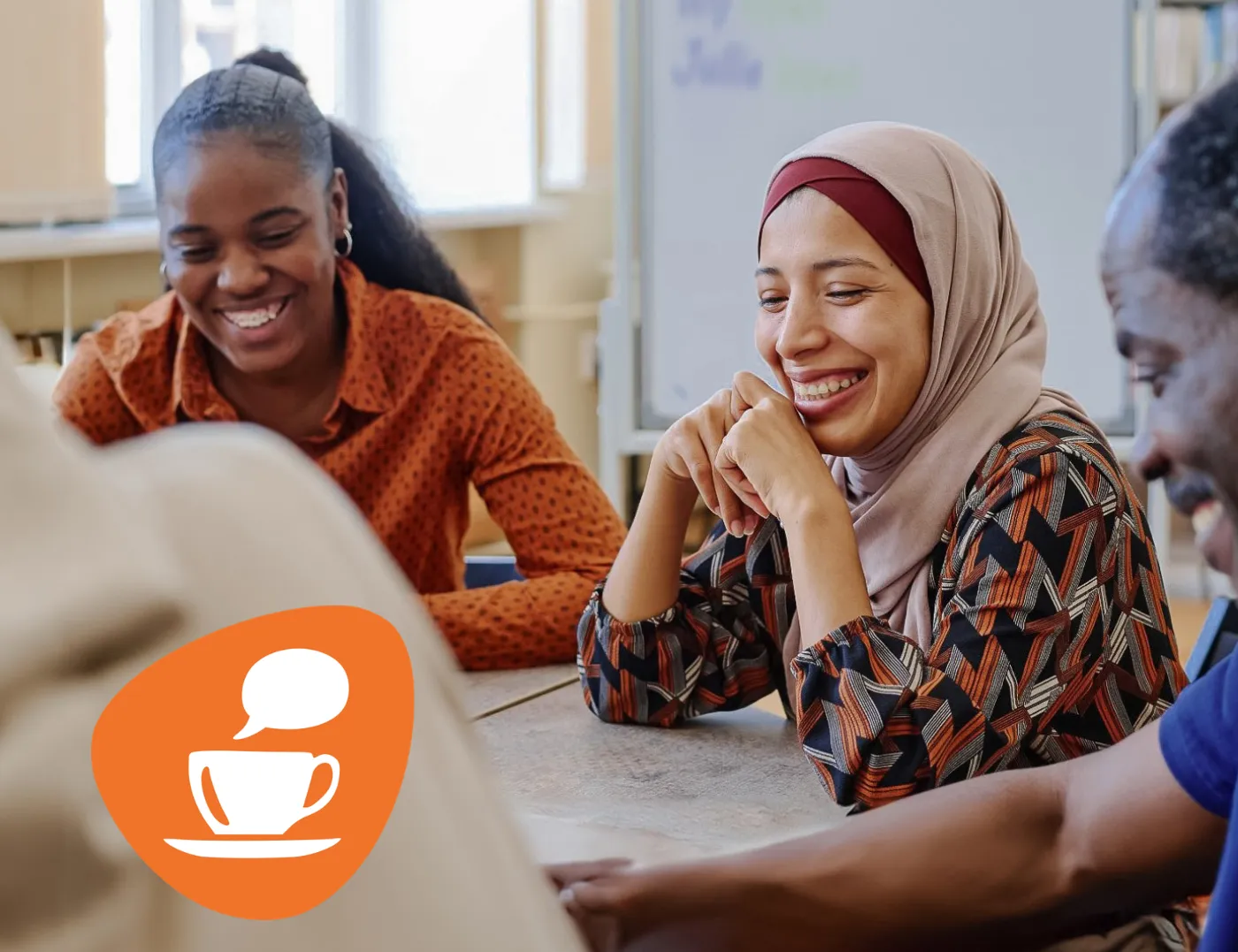 Afbeelding voor activiteit: Humanitas Taalcafé in de bieb