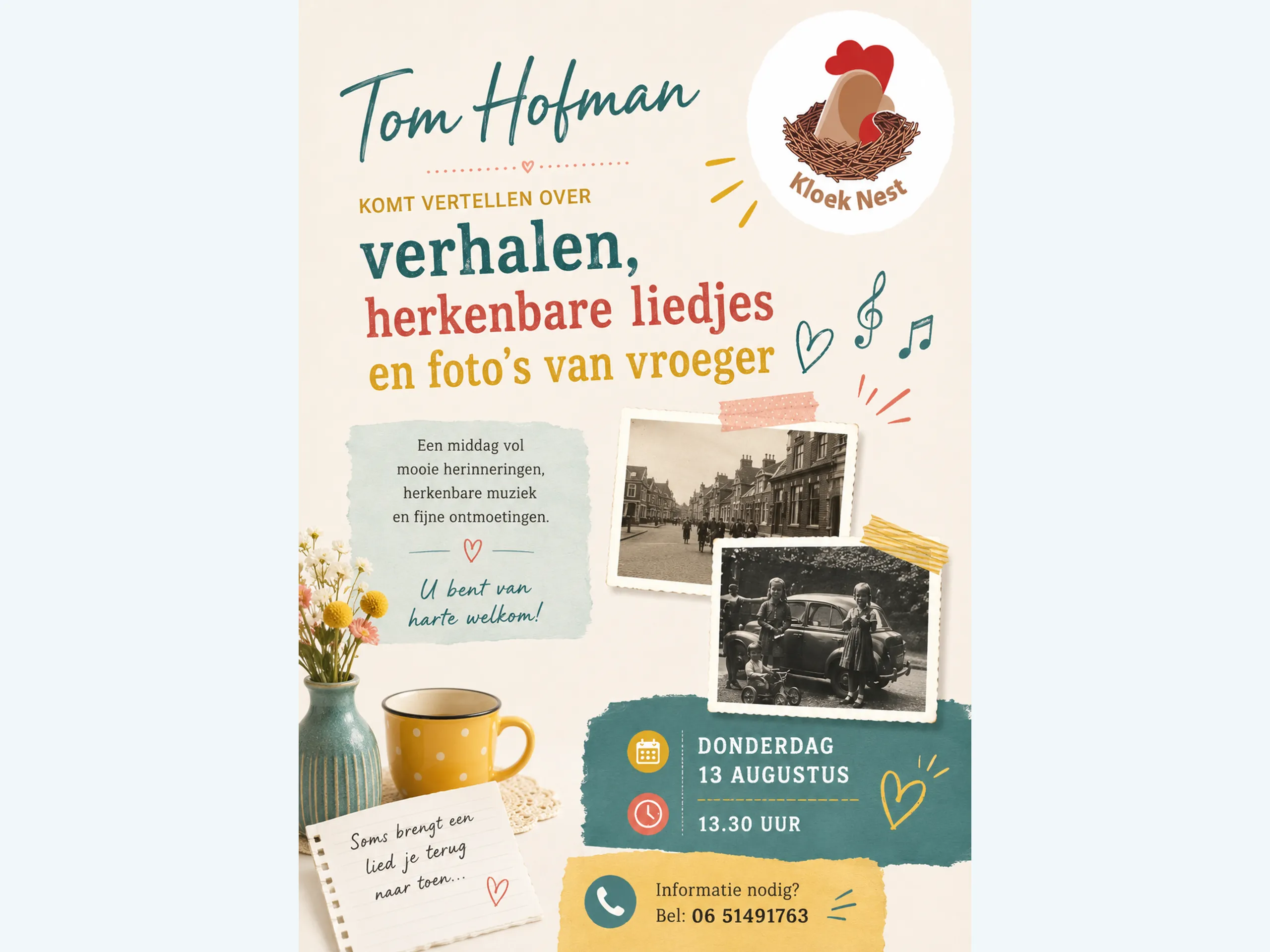 Afbeelding voor activiteit: Tom Hofman, foto's en muziek van vroeger